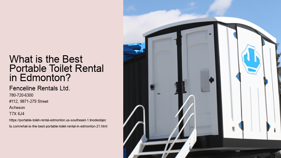 What is the Best Portable Toilet Rental in Edmonton?